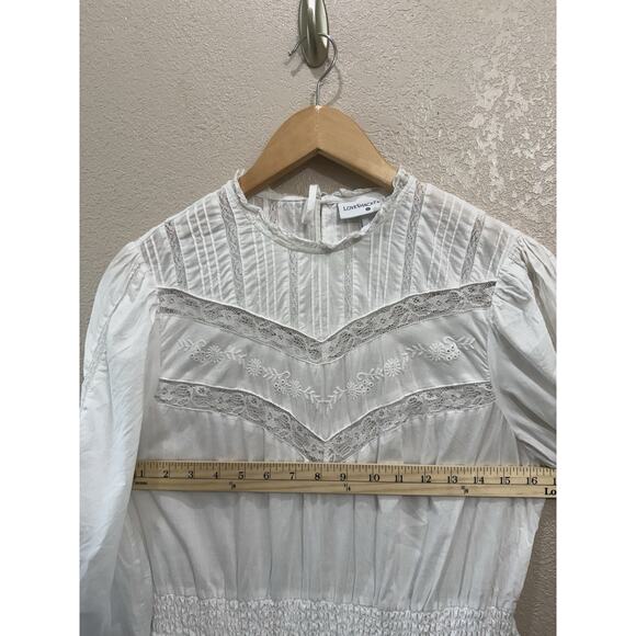 Loveshackfancy X Target Talulah White Embroidered Lace Mini Dress Size M - Picture 3 of 6